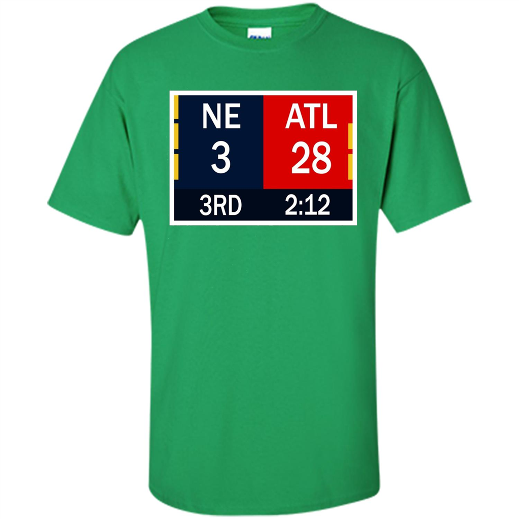 NE 3 ATL 28 Final T-shirt 2 Sides 1 Game Irish Green