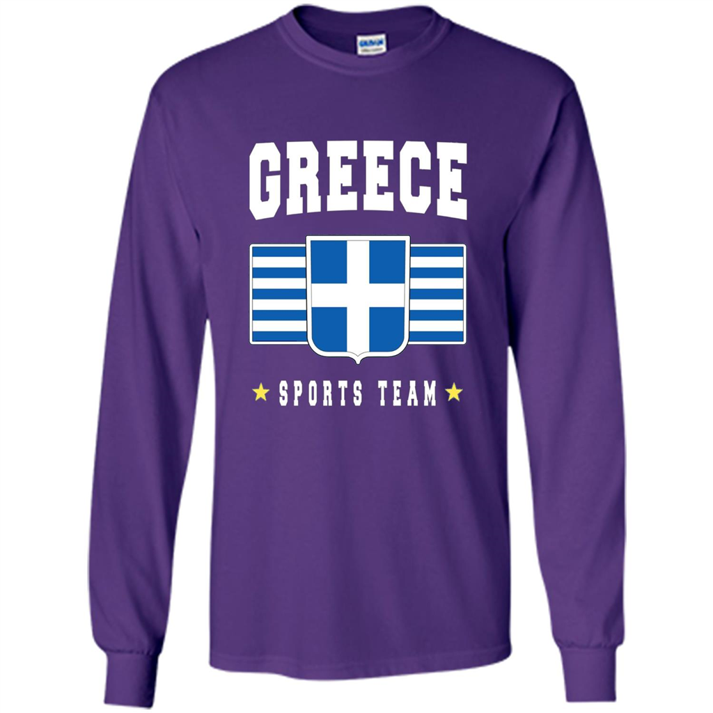 GREECE T-shirt Greek Flag T-shirt Sports Team Purple