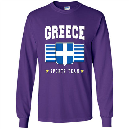 GREECE T-shirt Greek Flag T-shirt Sports Team Purple