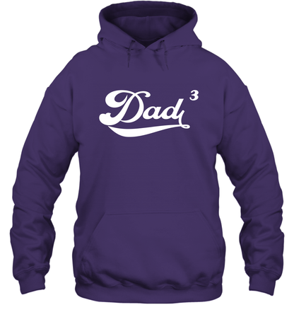 Dad 3 Cubed Dad To The Third Power Three Kids Shirt Hoodie Hoodie Purple
