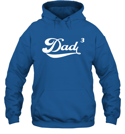 Dad 3 Cubed Dad To The Third Power Three Kids Shirt Hoodie Hoodie Royal