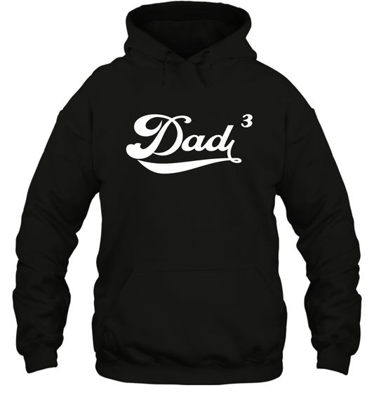 Dad 3 Cubed Dad To The Third Power Three Kids Shirt Hoodie Hoodie Black
