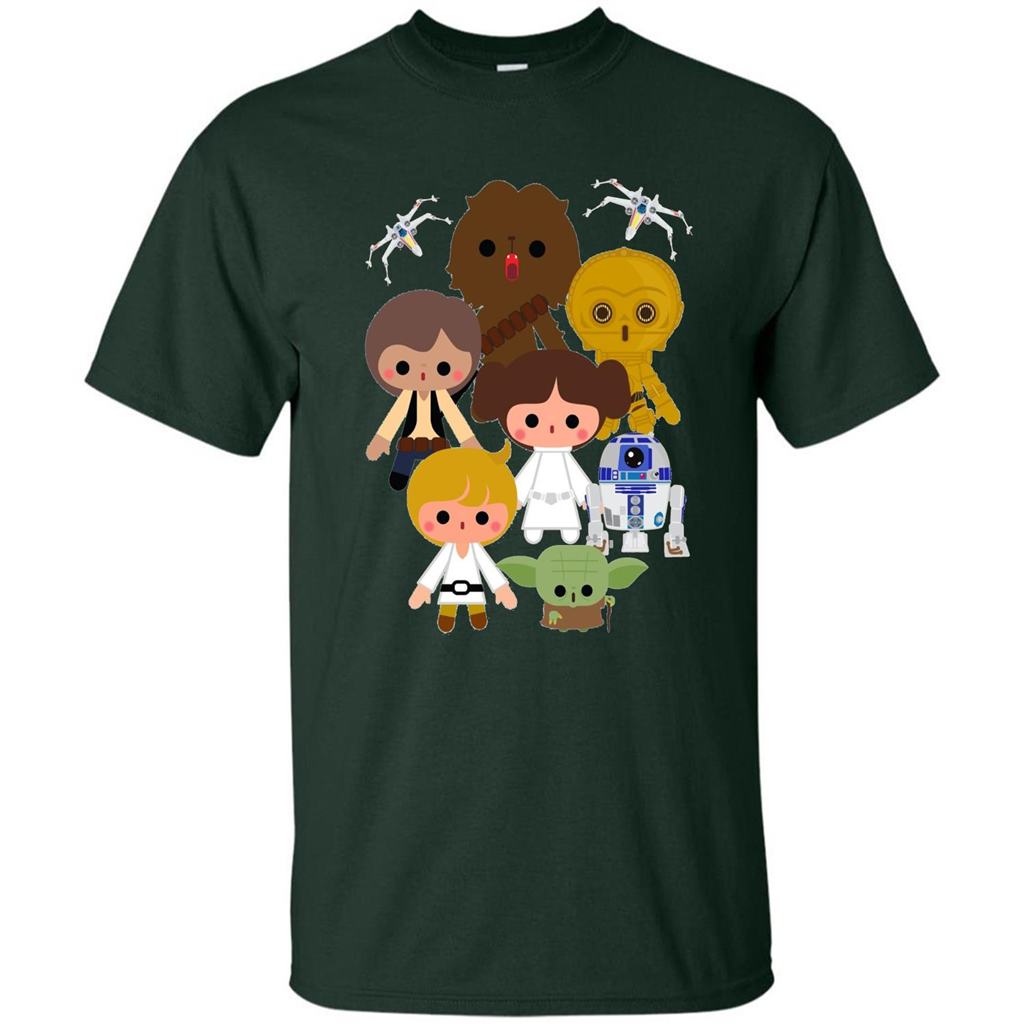 Movies T-shirt Cute Kawaii Style Heroes Premium Graphic T-Shirt Forest Green