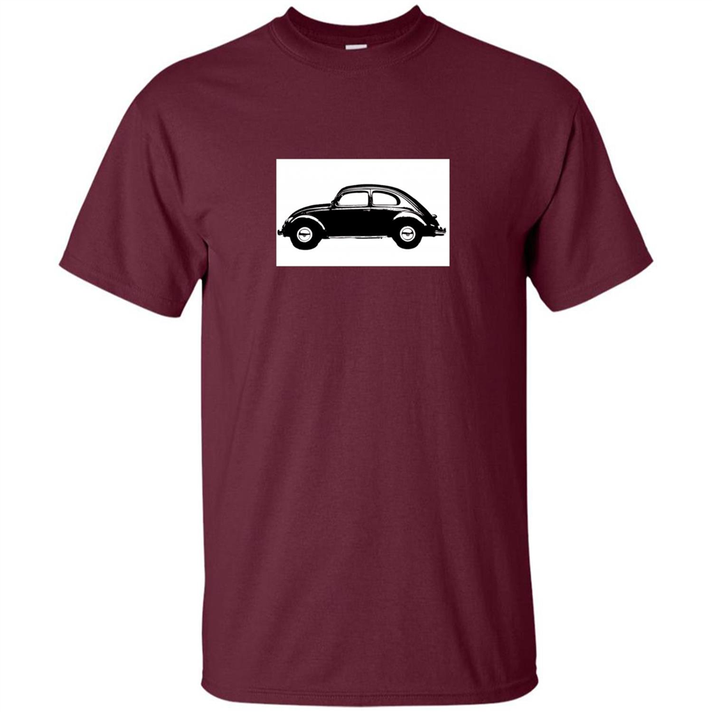 German Car T-shirt 1960's Beetle Maroon