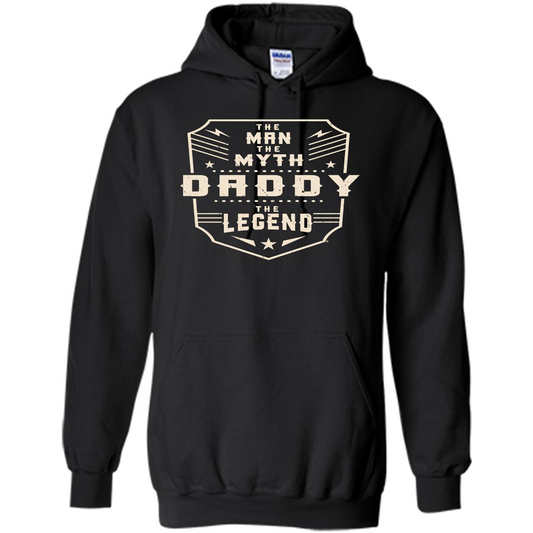 Fathers Day T-shirt The Man The Myth The Daddy The Legend Black
