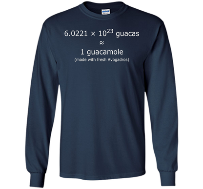 Scientist T-shirt Avogadro's Number Guacamole T-shirt Navy