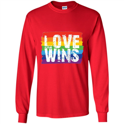 LGBTQ Pride T-shirt Love Wins Red