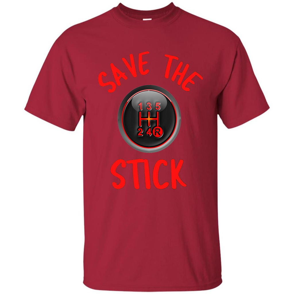 Car Racing T-Shirt Save The Stick Cardinal