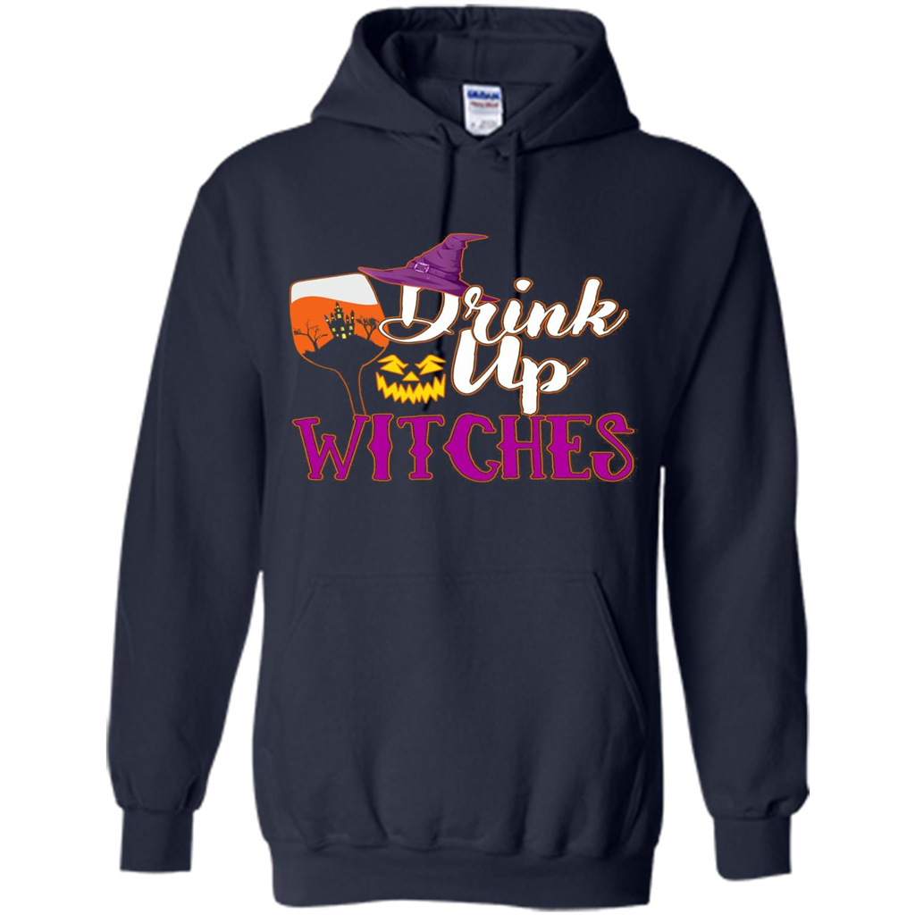 Drink Up Witches T Shirt Funny Halloween Costume Navy