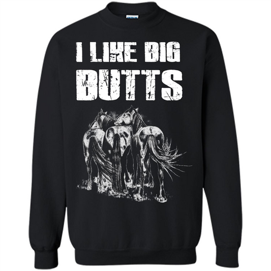 Horse T-shirt I Like Big Butts T-shirt Black