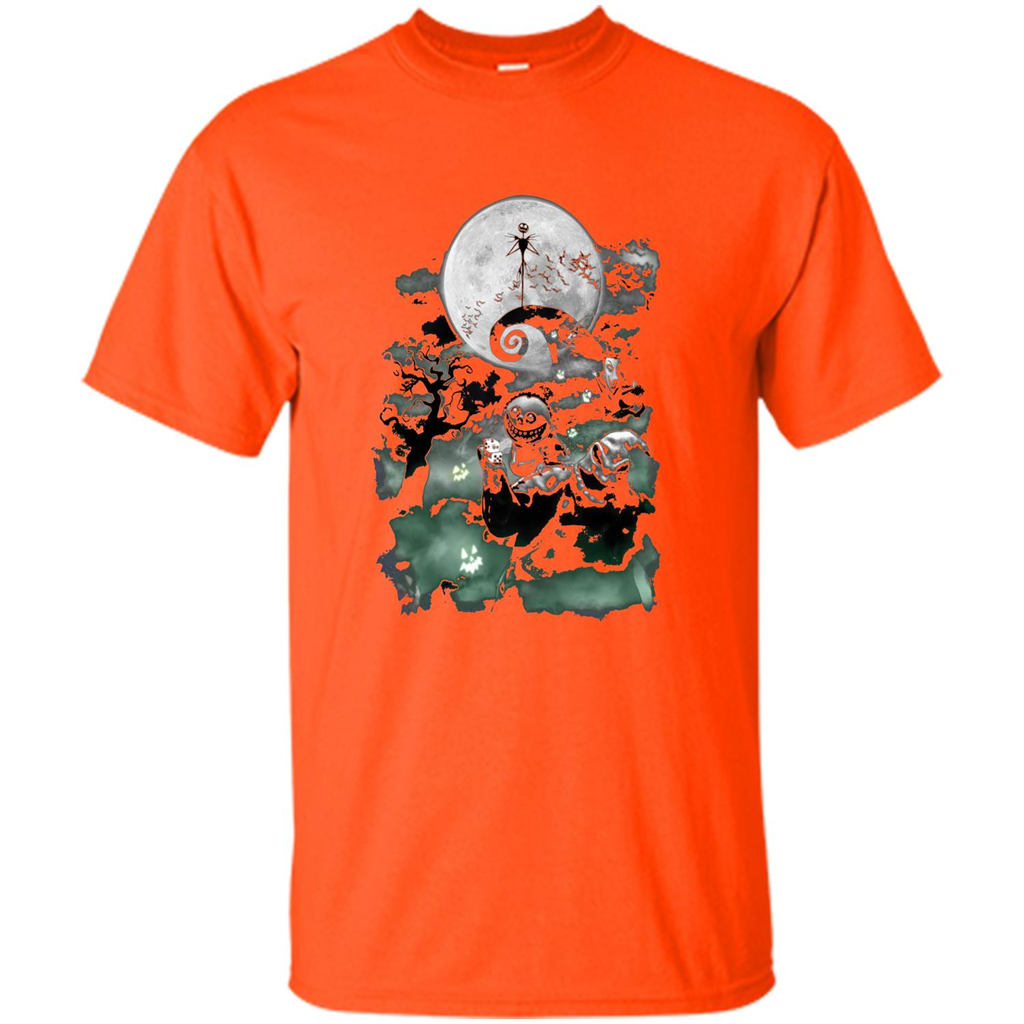 The Nightmare Before Christmas Haunted Scene T-Shirt Orange