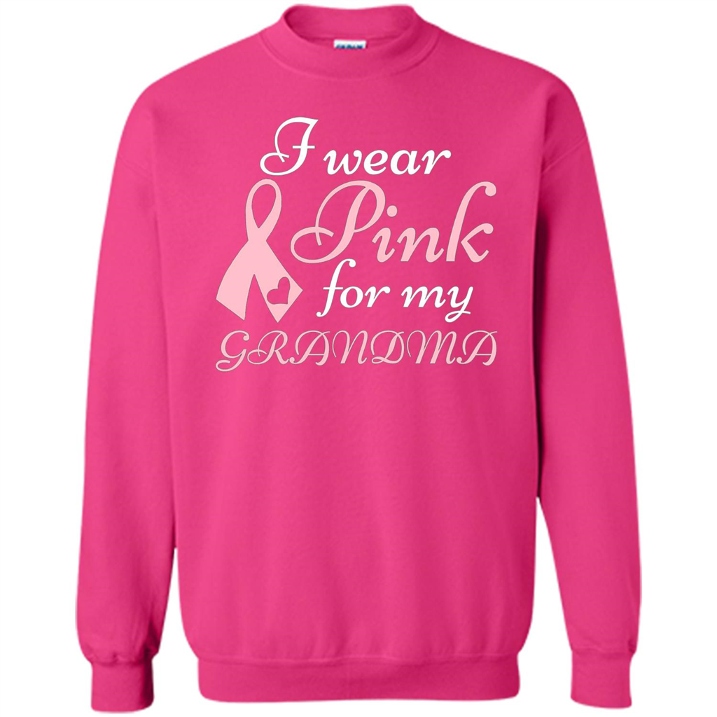 Breast Cancer T-Shirt I Wear Pink For My Grandma Heliconia