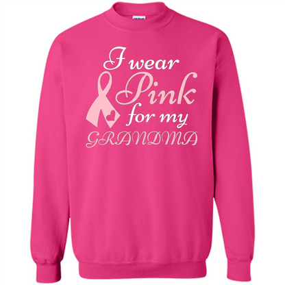 Breast Cancer T-Shirt I Wear Pink For My Grandma Heliconia