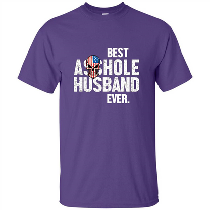 Best Asshole Husband Ever Funny T-shirt Purple