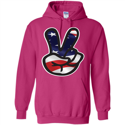 Amreican Flag Peace Guy T-shirt Heliconia