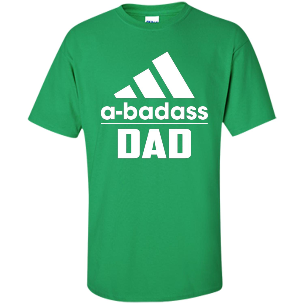 Fathers Day T-shirt A Badass Dad Irish Green