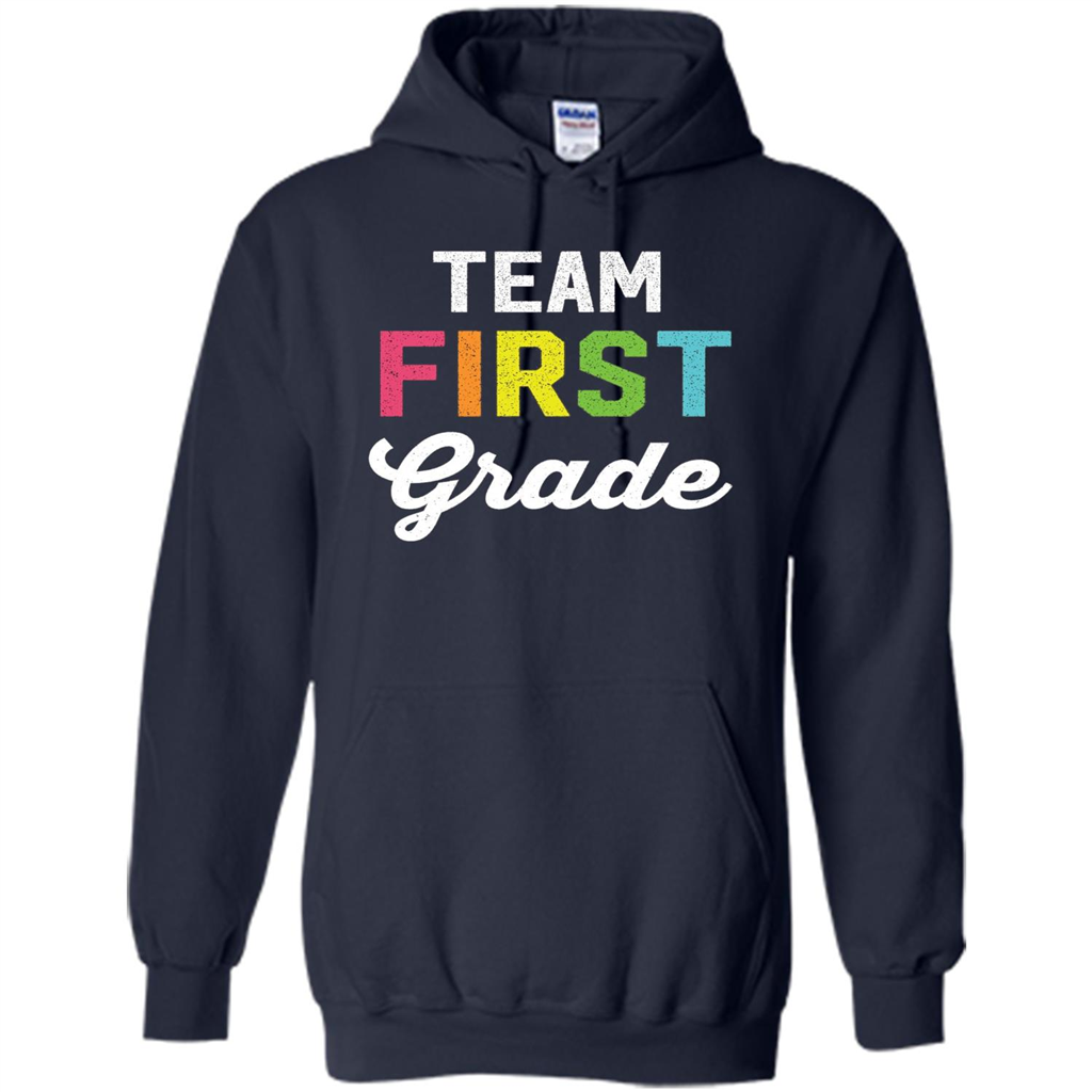 Team 1st First Grade Teacher T-shirt Navy