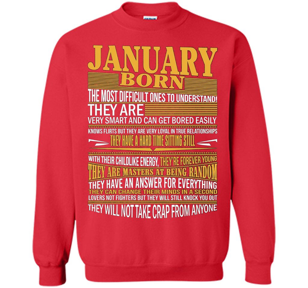 January Born The Most Difficult Ones To Understand T-shirt Red