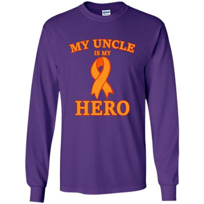 My Uncle is My Hero T-shirt Cancer Awareness T-Shirt Purple