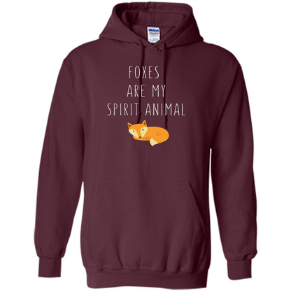 Foxes Are My Spirit Animal Fox T-Shirt Maroon