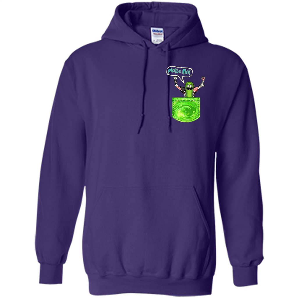 Pickle Funny Rick Pocket T-shirt TV Series T-shirt Purple