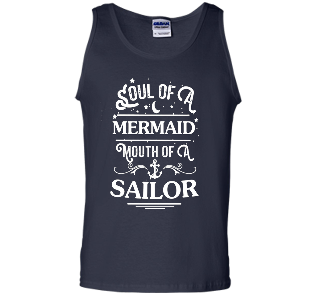 Soul Of A Mermaid Mouth Of A Sailor Shirt cool shirt Navy