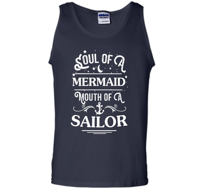 Soul Of A Mermaid Mouth Of A Sailor Shirt cool shirt Navy
