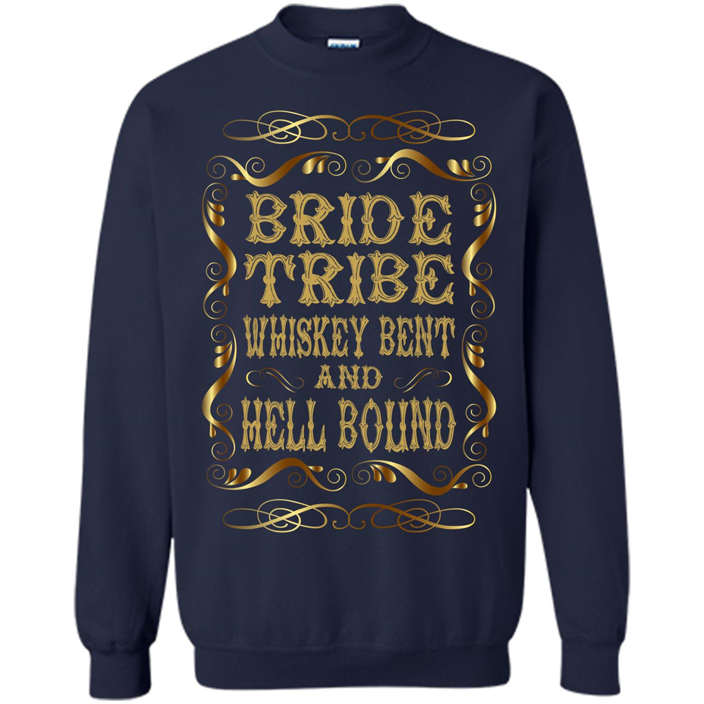 Bride Tribe Whiskey Bent and Hell Bound T-shirt Navy