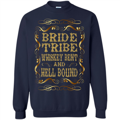 Bride Tribe Whiskey Bent and Hell Bound T-shirt Navy