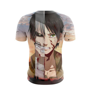 Anime Attack On Titan Eren Yeager Titan Form Movie Lover Unisex 3D T-shirt