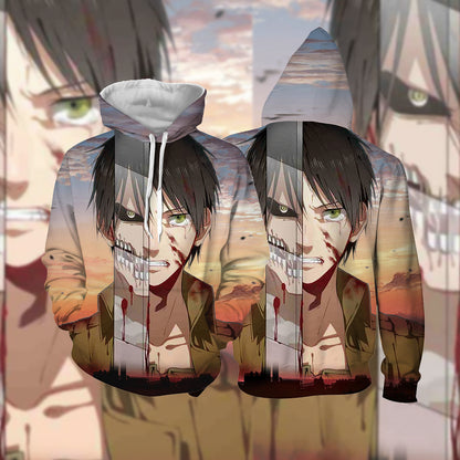 Attack On Titan Eren Yeager Titan Form 3D Hoodie