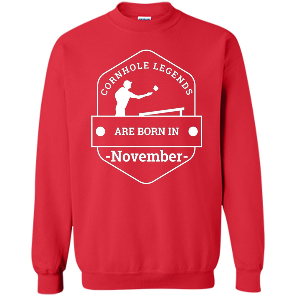 Cornhole Legends Are Born In November T-shirt Red