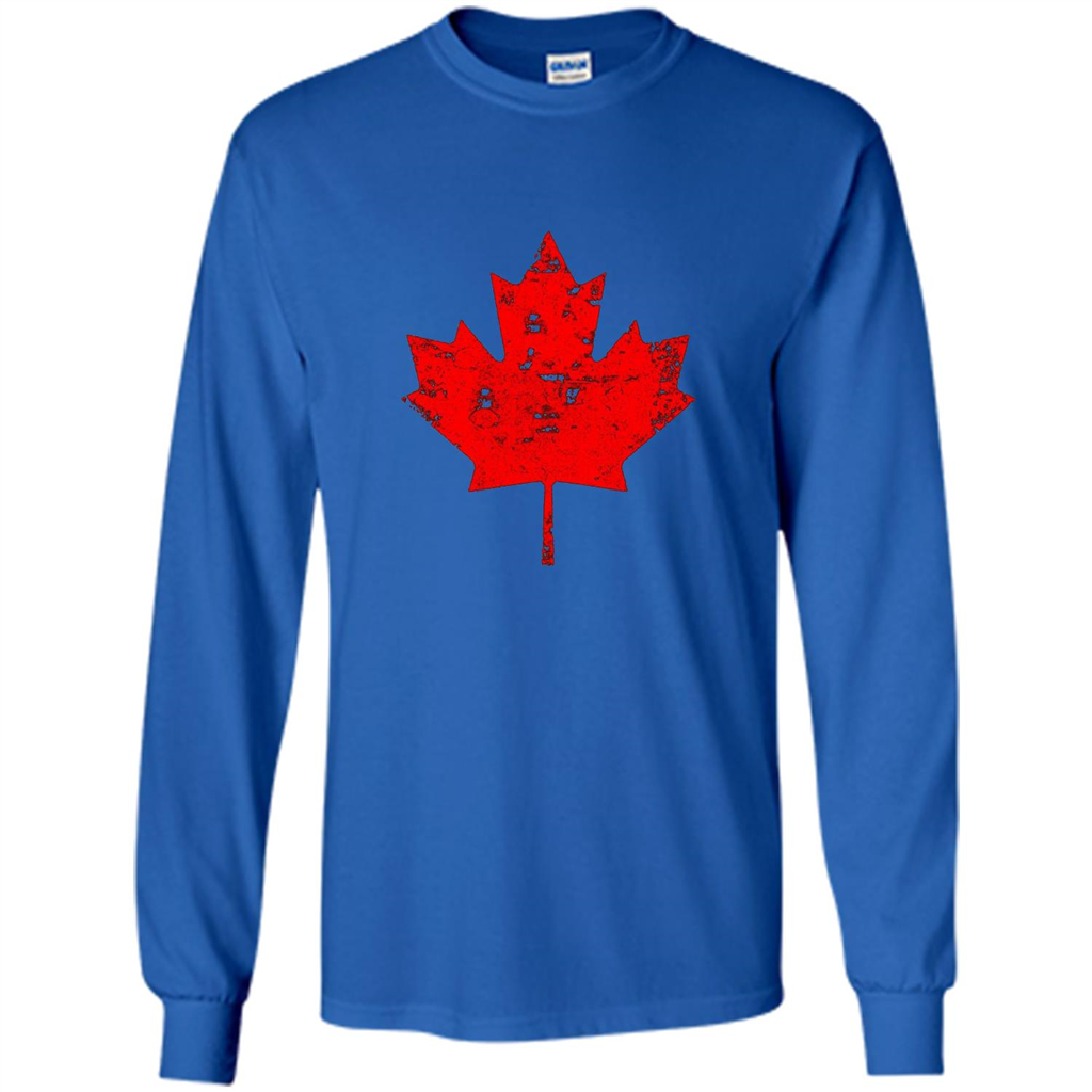 Canada Day T-Shirt. Canada Maple Flag Distressed T-shirt Royal