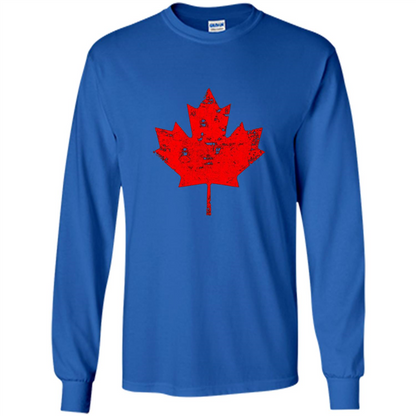 Canada Day T-Shirt. Canada Maple Flag Distressed T-shirt Royal