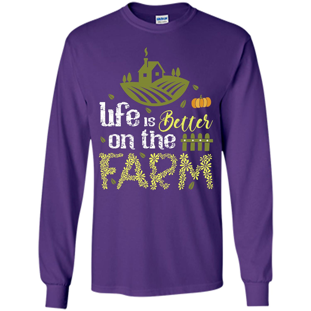 Farmer T-shirt Life Is Better On The Farm T-shirt Purple