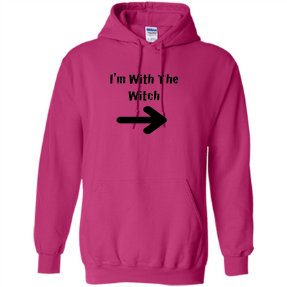 Halloween Couples Costume T-shirt I'm With The Witch Heliconia