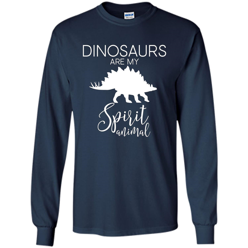 Dinosaur T-Shirt Dinosaurs Are My Spirit Animal Navy