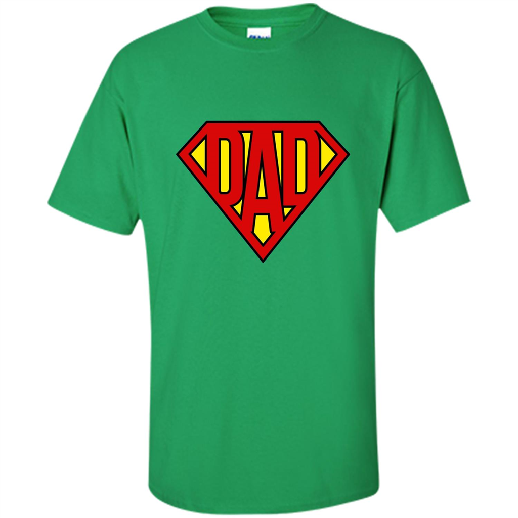 Fathers Day T-shirt Super Dad Irish Green
