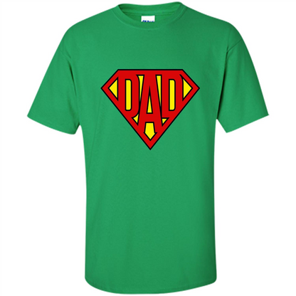 Fathers Day T-shirt Super Dad Irish Green