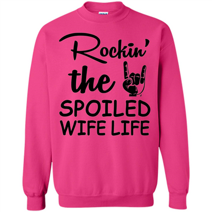 Rockin The Spoiled Wife Life White T-Shirt Heliconia