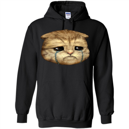 Cat Lovers T-shirt Cat Crying Black