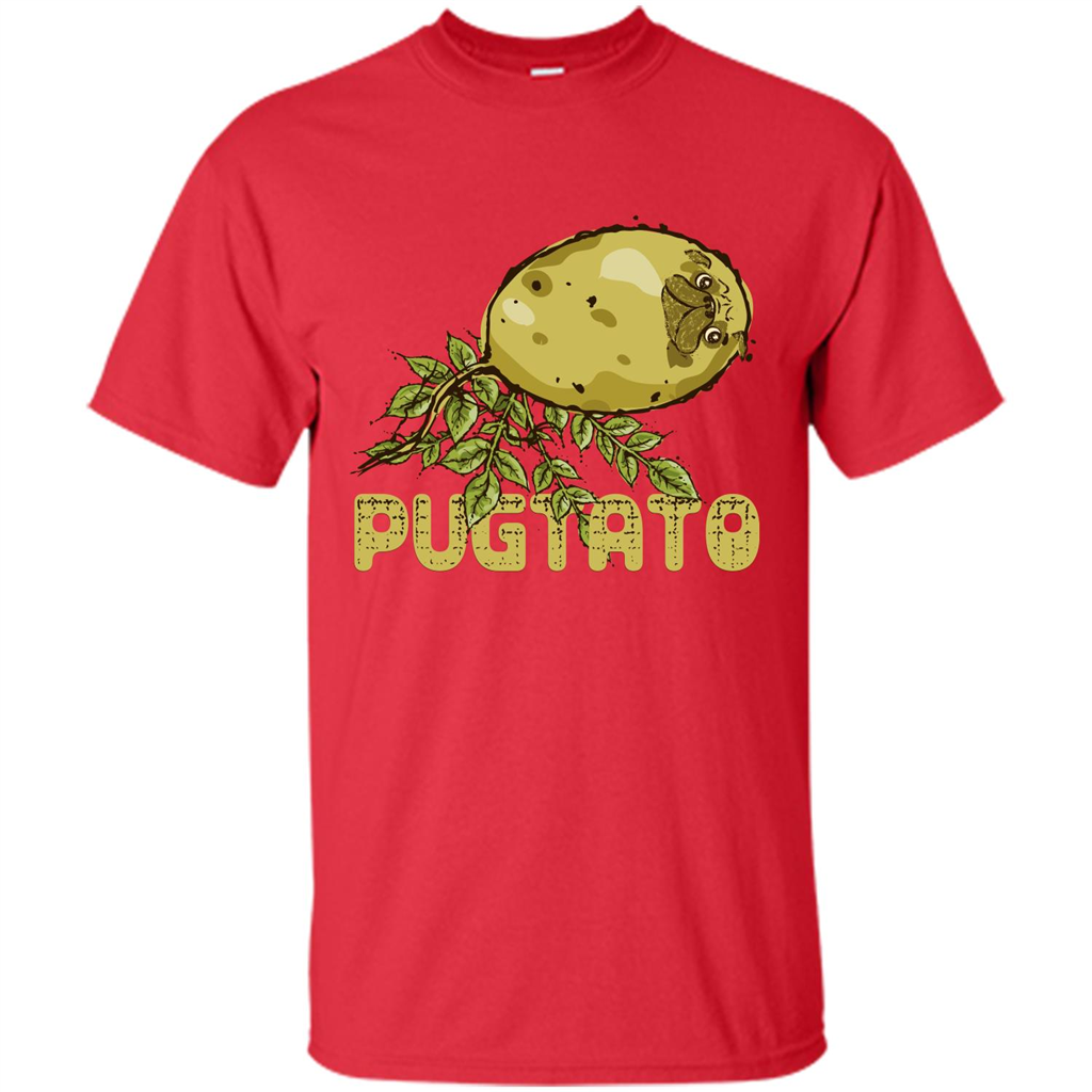 Pug Love Pug And Potato T-shirt Red