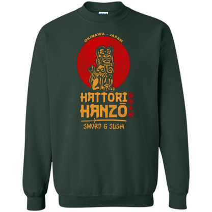 Hattori Hanzo Sword And Sushi T-shirt Forest Green