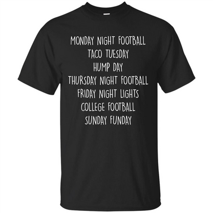 Football T-shirt Monday Night Football Taco Tuesday Black
