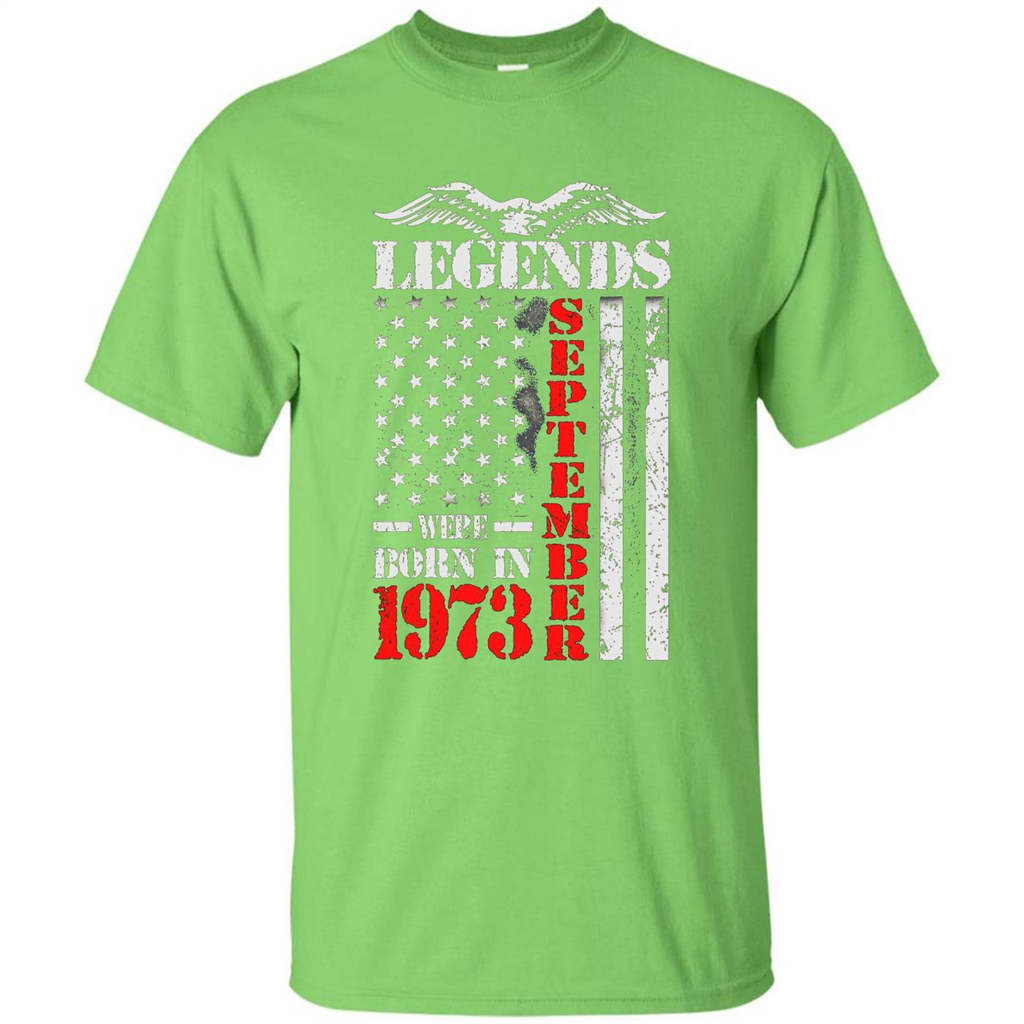 Legends Were Born In September 1973 T-shirt Lime