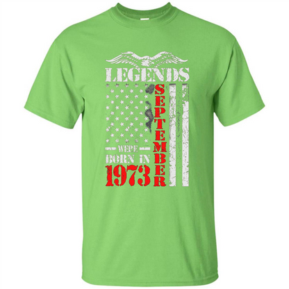 Legends Were Born In September 1973 T-shirt Lime