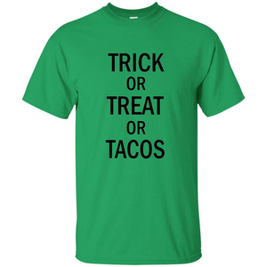 Trick or Treat or Tacos T-shirt Funny Halloween Costume T-shirt