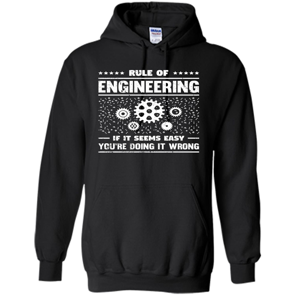 Funny Engineer T-Shirt Rule Of Engineering T-shirt Black