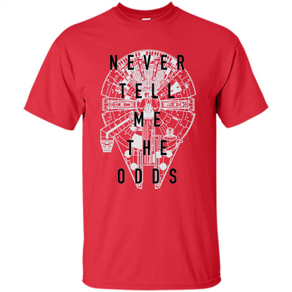 Movie T-shirt Never Tell Me The Odds T-shirt Red