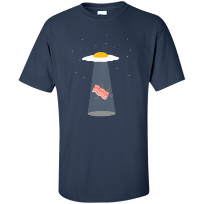 Cute Funny Bacon And Eggs UFO Navy